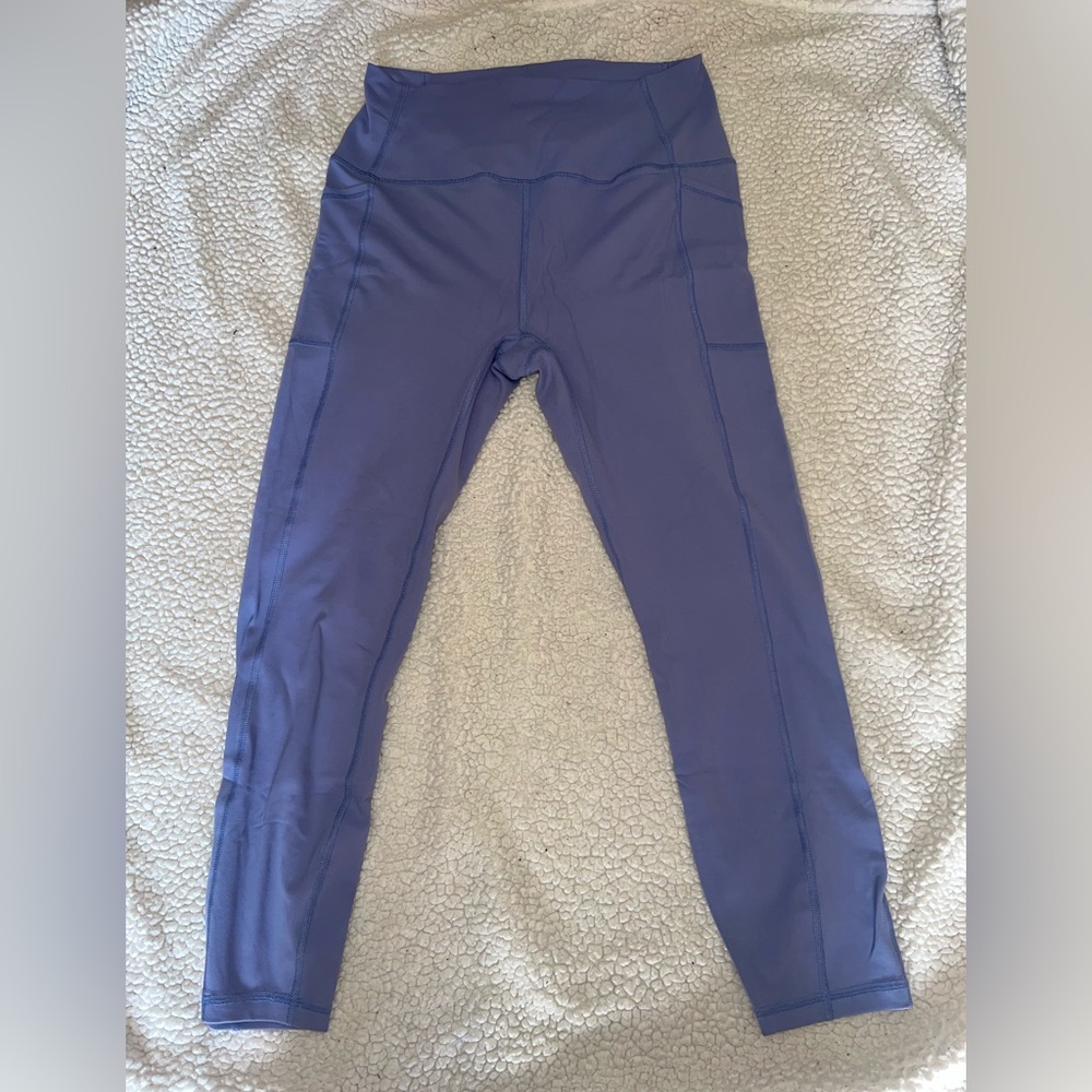 Lilac/Light Blue Above Ankle Workout Leggings